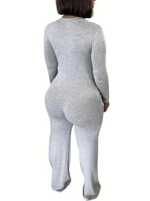 SHEIN Slayr Solid Color Casual Jumpsuit For Women - Light Grey - View 2