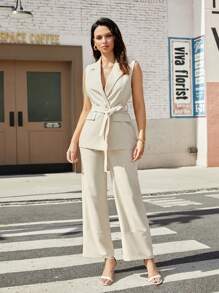 Aveloria Women'S Solid Color Business Suit Set