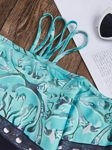 SHEIN LUNE 不對稱領口長袖 T 卹 - 彩色 - 查看 4