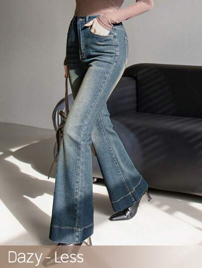 Dazy-Less Women'S Flare Jeans Old Money Style Business Casual Woman Work Clothes