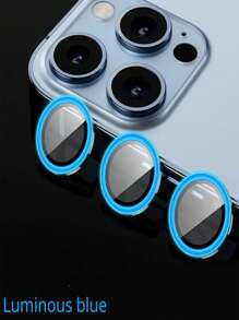 ROMWE 蘋果相機鏡頭保護膜,螢光鏡頭保護套,完美適合螢光鏡頭保護膜 - 藍色 - 查看 1