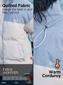 In My Nature Women's Color Block Zipper Front Stand Collar Outdoor Sports Coat - Beige - View 3