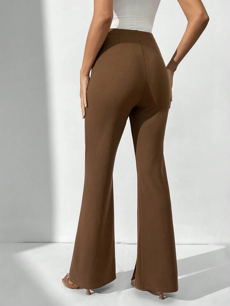 Women'S Solid Color Flare Pants