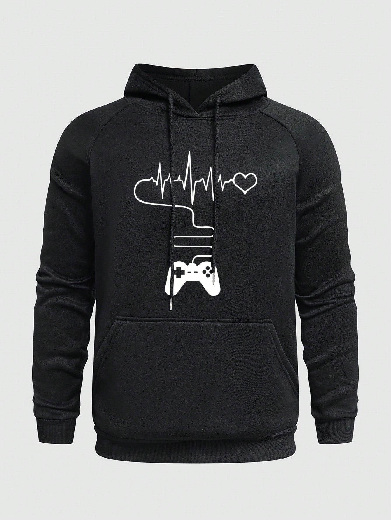 Men'S Love Printed Long Sleeve Hoodie