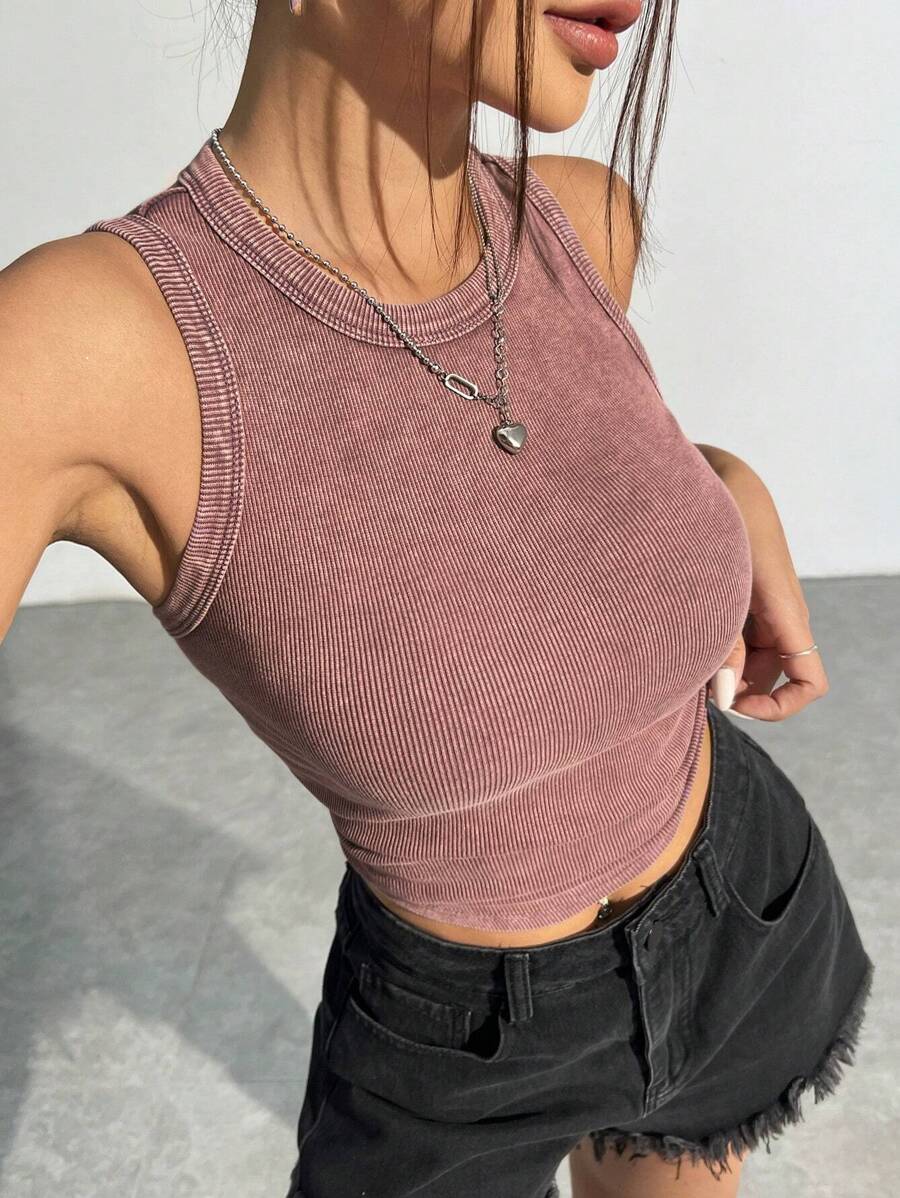 SHEIN EZwear 針織修身無袖上衣