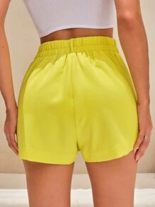 SHEIN NỮ Quần short - Màu vàng - Xem 5