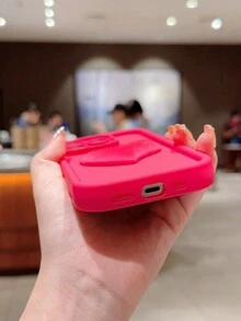 Precise Hole Design Cute Heart Decor Protective Phone Case Compatible With Iphone - Multicolor - View 3