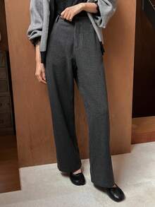 FRIFUL Ladies' Plaid Pants - Black - View 9