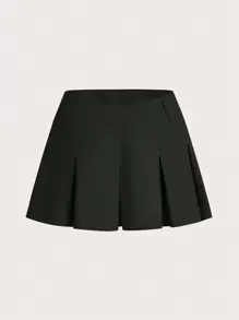 Vibekara Plus Size Low V Waist Ruffled Skirt
