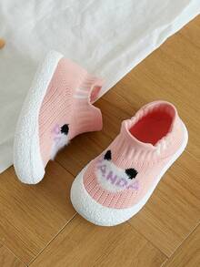 寶寶單腳踏步鞋,襪子鞋,日常保健,卡通運動鞋,粉色 - 粉色 - 查看 6