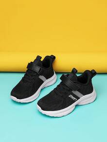 Kids' Spring/Autumn Breathable Lightweight Sports Running Shoes, Suitable For Daily Wear & Casual Shoes - Black and White - View 8