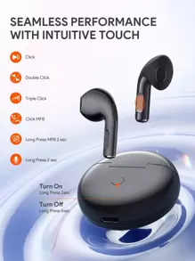 JMMO Wireless Earbuds With Premium Sound, 5.3 Auto Pairing Ear Buds With Long Playtime Light Weight Waterproof Wireless Headphones For IOS And Android , Suitable For Sports Workout, Father Dad Gift