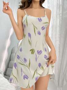 CottageSlumber Váy ngủ dây mảnh in hoa Đầm ngủ Pyjama họa tiết hoa lộng lẫy, ấm cúng và thanh lịch - Nhiều màu - Xem 4