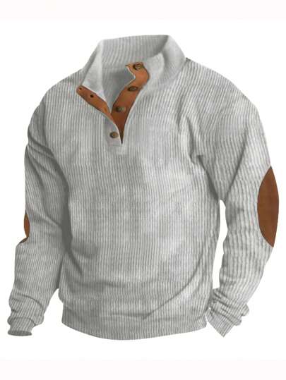 Men's Spring Autumn Casual Color Blocking Applique Polo Shirt