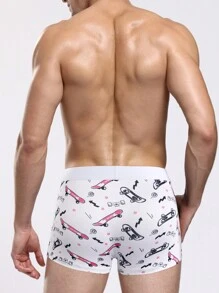 Men'S Skateboard Print Boxer Shorts - Multicolor - View 2