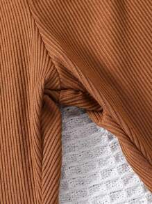 3pcs/Set Baby Girls' Letter Patched Tee And Shorts Outfit - Multicolor - View 7