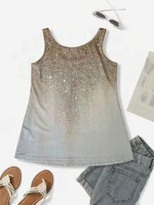 Mới Mùa Xuân Và Mùa hè Của phụ nữ Đúng mốt bờ biển Kỳ nghỉ Áo ba lỗ - Màu Khaki - Xem 2