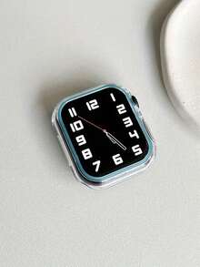 ROMWE 1pc Fluorescent Watch Case, Compatible With Apple Watch Protection Case, Suitable For Series 38mm-49mm - Blue - View 2