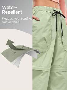 In My Nature Women's Outdoor Drawstring Cargo Pants - Grey - View 5