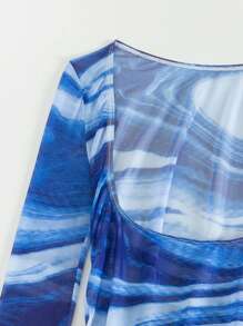 SHEIN Swim 印花分体比基尼套装 夏日海滩 - 彩色 - 查看 6
