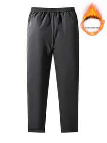 男士抽繩低腰長褲 - 黑色 - 查看 2