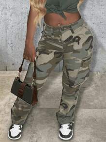 迷彩貨物褲 - 淺灰色 - 查看 5