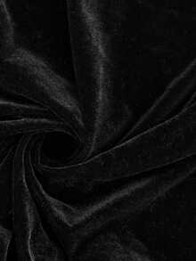 SHEIN EZwear Solid Color Bandeau Bodysuit - Black - View 3