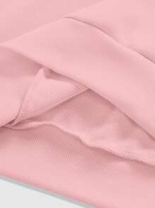 ROMWE MEN Street Life Men'S Printed Long Sleeve Hoodie Sweatshirt - Pink - View 5