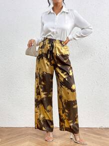 SHEIN Clasi Pantalon Ombré À Taille Élastique - Multicolore - Voir 6