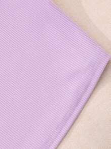 Teen Girls' Pink, White And Purple Round Neck Basic Tank Tops, Set Of 3 - Multicolor - View 5