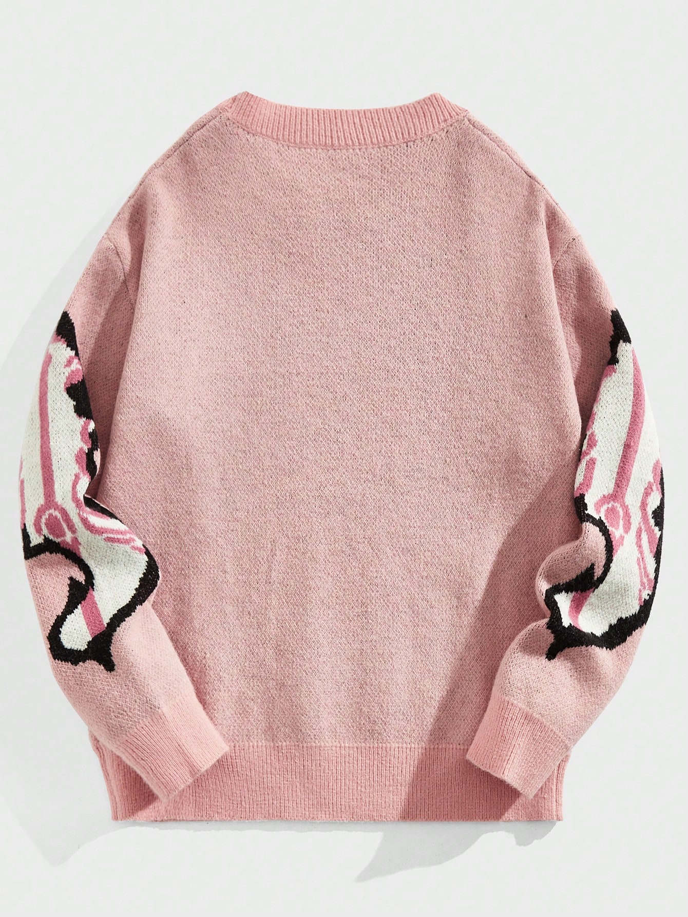 M♡ Our Street Life Men's Skull & Cross Pattern Drop Shoulder
