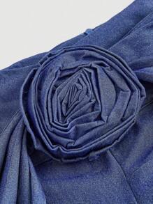 SHEIN MOD 女款3d花卉裝飾半身裙