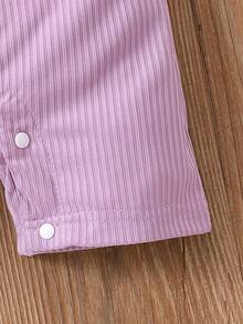 Baby Girl Ruffled Purple Jumpsuit - Purple - View 6