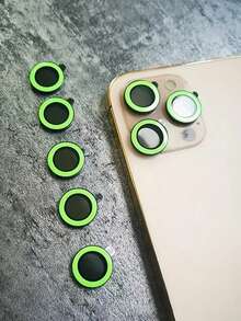 ROMWE 蘋果相機鏡頭保護貼,荧光鏡頭保護套,完美貼合荧光鏡頭保護貼 - 綠色 - 查看 5