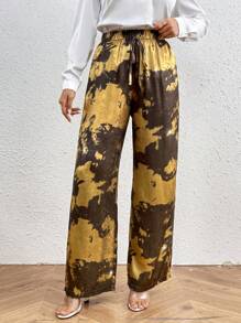 SHEIN Clasi Pantalon Ombré À Taille Élastique - Multicolore - Voir 1
