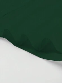 Maweii Plus Size Leopard Spliced Pocket Shirt Dress - Dark Green - View 4