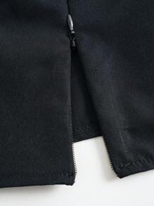 Sweetra Của phụ nữ Off-shoulder Áo Trang trí Với Nơ - màu đen - Xem 6