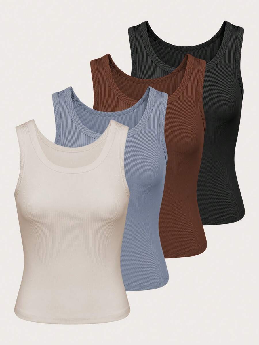 SHEIN Unity Women's Solid Color Tank Top For Summer - Multicolor - View 1