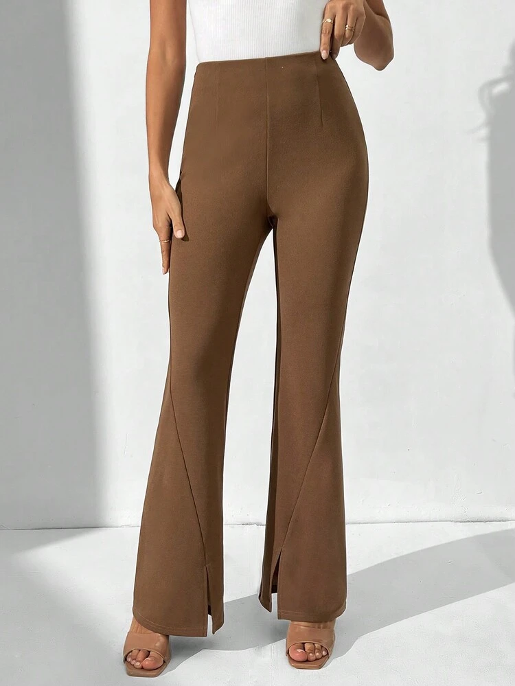 Women'S Solid Color Flare Pants