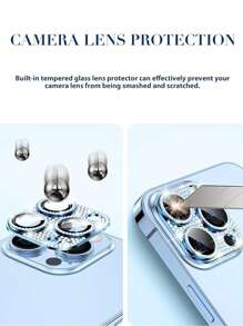 ROMWE 1片鑽石鏡片玻璃保護膜,高清防指紋 - 彩色 - 查看 2