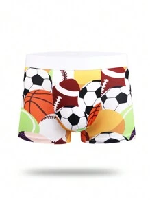Men'S Football Print Boxer Briefs - Multicolor - View 4