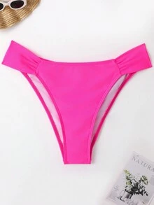 SHEIN Swim 女士 3d 花朵装饰比基尼套装夏季海滩 - 粉色 - 查看 6