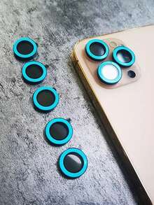 ROMWE 蘋果相機鏡頭保護膜,螢光鏡頭保護套,完美適合螢光鏡頭保護膜 - 藍色 - 查看 6