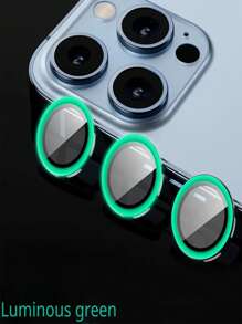 ROMWE 蘋果相機鏡頭保護貼,荧光鏡頭保護套,完美貼合荧光鏡頭保護貼 - 綠色 - 查看 2
