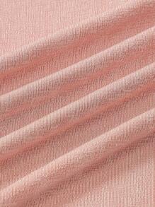 SHEIN X Jessie SHEIN MOD Women's Back Circular Ring Ruffle Belted Dress - Pink - View 3