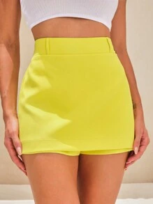 SHEIN NỮ Quần short - Màu vàng - Xem 3