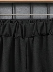 青少年男孩字母印花拼色短袖 T 恤和短裤 2 件/套 - 彩色 - 查看 7