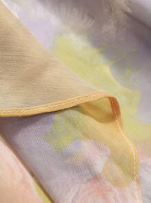 Dazy Plus Plus Size Elegant Floral Wrap Dress With Ruffle Hem Sundress Vacation Cruise Outfit For Women - Multicolor - View 4