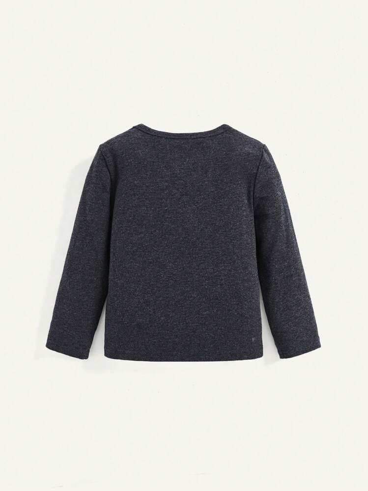 Cozy Pixies Bebé niño 3 piezas Top unicolor de cuello redondo - Verde militar - Añade 2