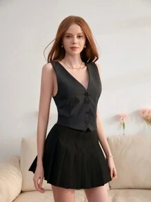 Aveloria Jachetă de damă în dungi - Gri - Vizualizare 4